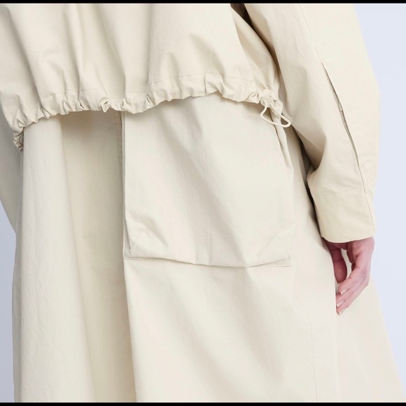 UNIQLO U x LEMAIRE Utility Hooded Coat Natural Off-White Unisex Oversized - Picture 10 of 13